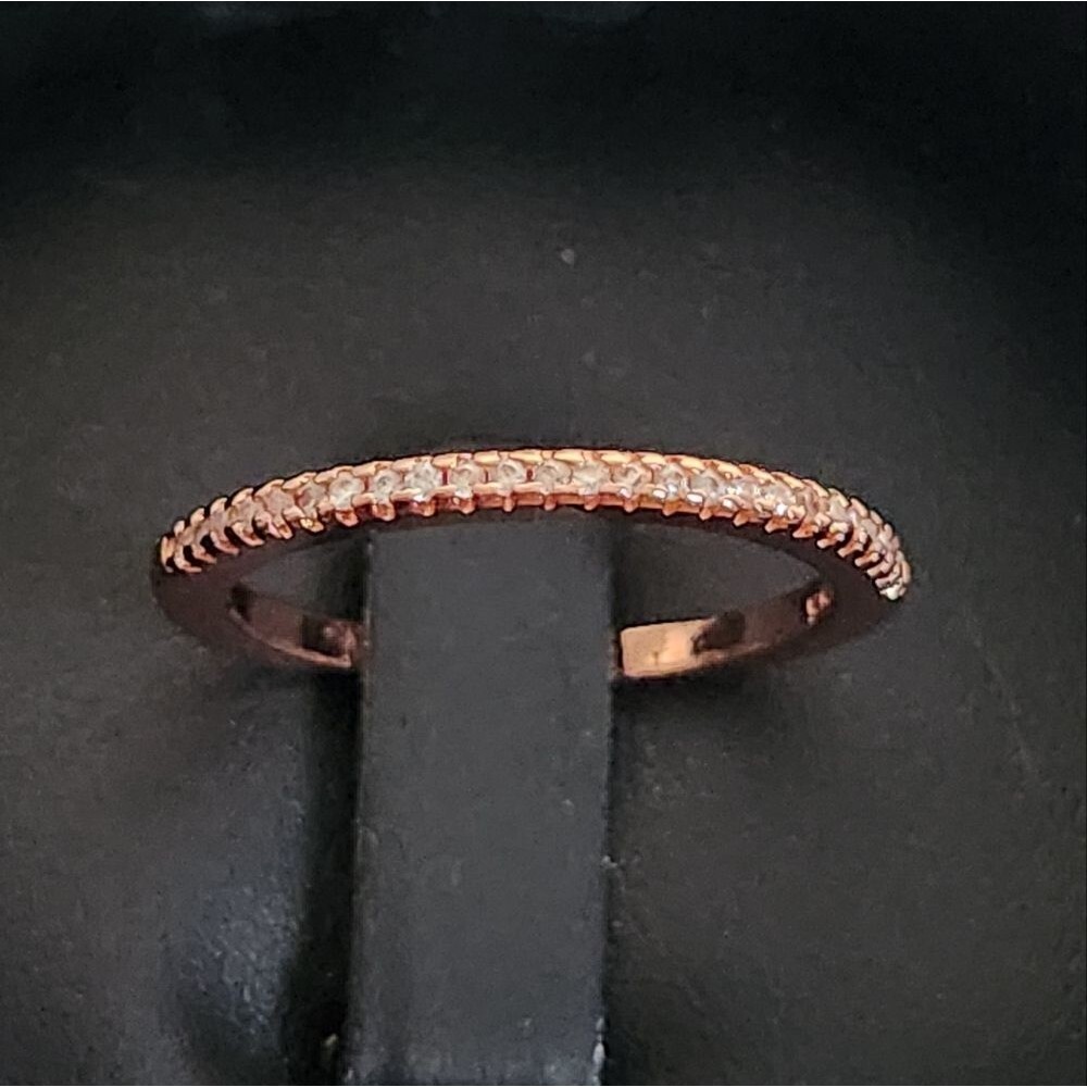 Rose Gold .925 Silver Cz Ring